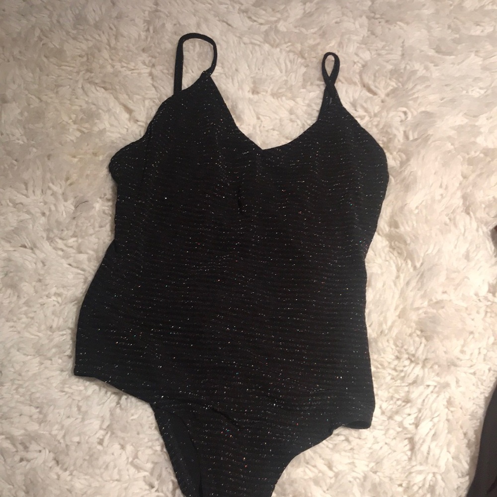 Sparkly black Bodysuit etiquette boutique